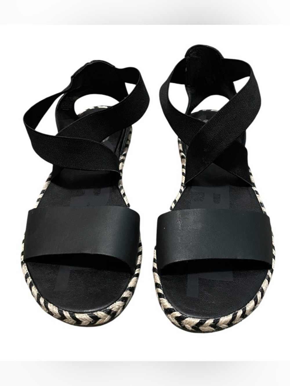sorel ella II leather strappy sandal black